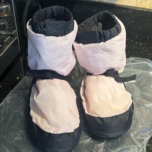 Bloch Pink and Black Ballet Dance Booties XS